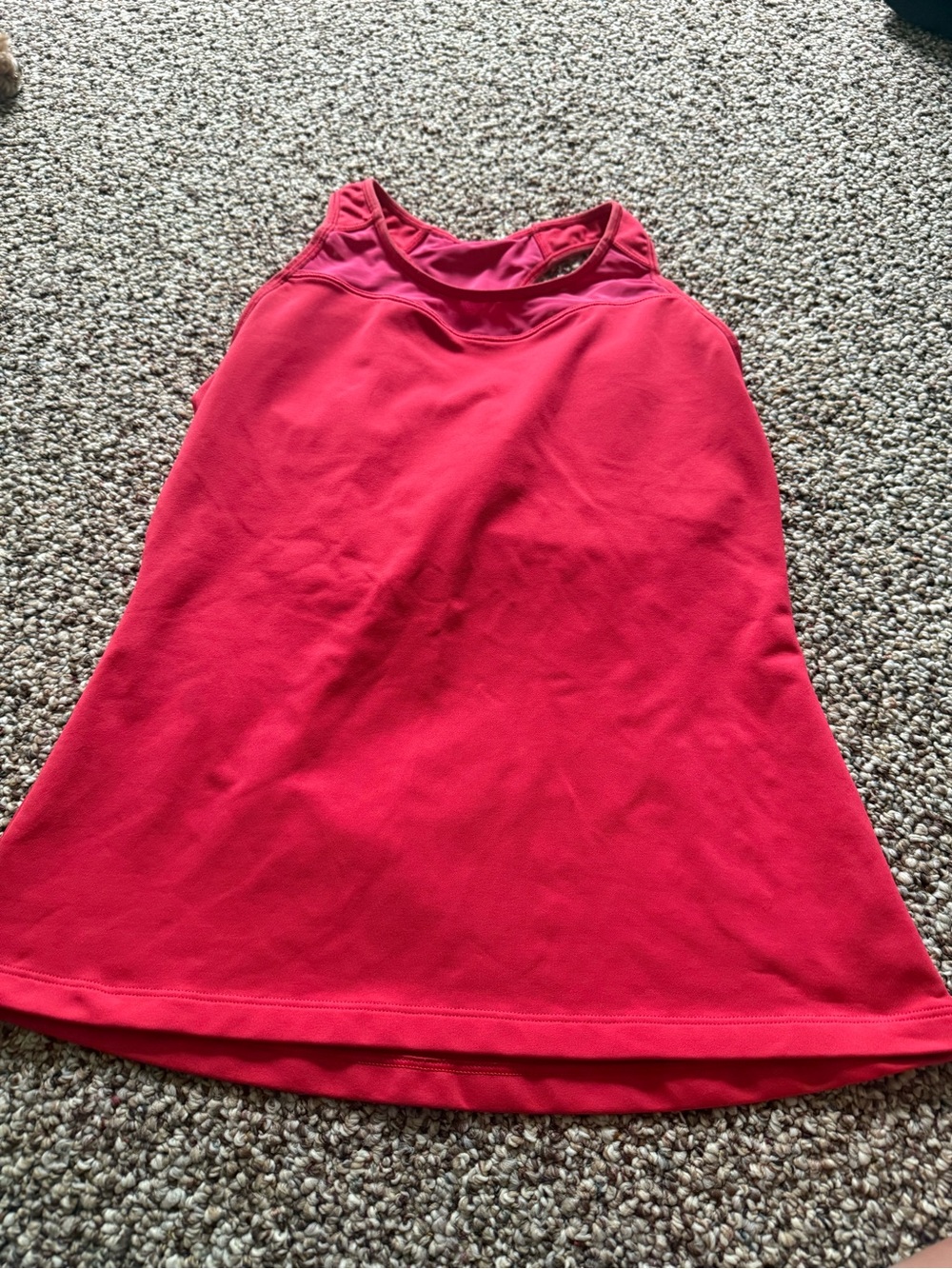 Athleta Coral-Red Racerback Tank Top